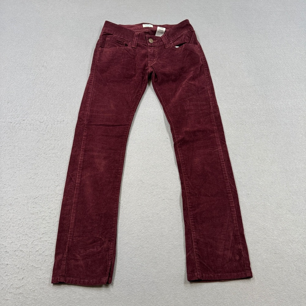Levi's Corduroy Pants Women's 5 Medium Burgundy‎ Low Rise Bootcut Classic Retro